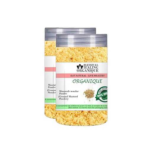 Blessfull Healing Organic Ground Mustard Powder 100 Gram (3.52 薬局衡オンス) Each (Pack Of 2) \u003d 200 Grams, Vegan