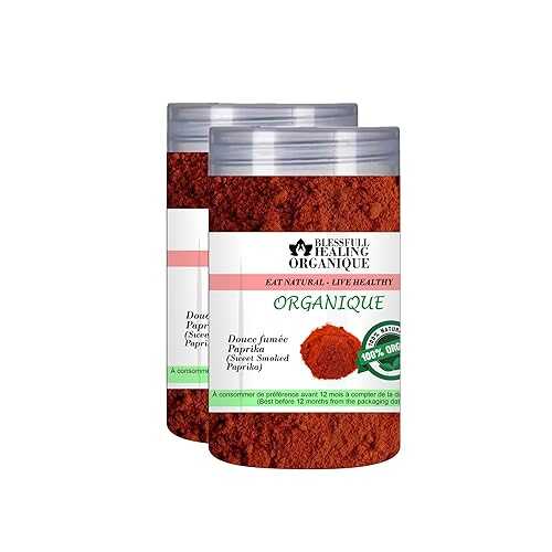 Blessfull Healing Organic Sweet Smoked Paprika (Cold Smoked Spanish Paprika) 100 Gram (3.52 薬局衡オンス) Each (Pack Of 2) \u003d 200 Grams, Vegan