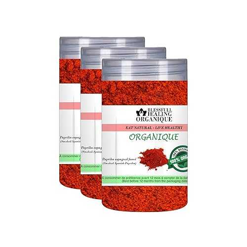 Blessfull Healing Organic Smoked Spanish Paprika 100 Gram (3.52 薬局衡オンス) Each (Pack Of 3) \u003d 300 Grams, Vegan
