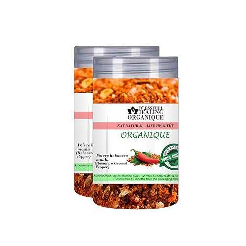 Blessfull Healing Organic Habanero Ground Pepper 100 Gram (3.52 薬局衡オンス) Each (Pack Of 2) \u003d 200 Grams, Vegan
