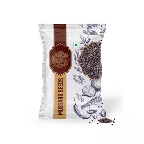 Generic Kaali Sarso Whole Mustard Seeds - 100gm / Fresh, Organic \u0026 Aromatic Black, Whole and Natural Indian Sarso Essential Indian Spice For Authentic Cooking