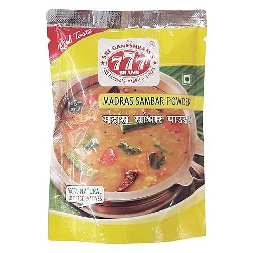 777 Madras Sambhal powder 100g for one bag 777MADRAS SAMBAR POWDER curry powder spices spice seasoning mix spice business