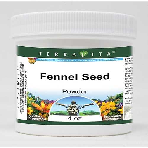 フェンネルシードパウダー (4薬局衡オンス、ZIN: 511170) - 2風呂敷き包み Terravita Fennel Seed Powder (4 薬局衡オンス, ZIN: 511170) - 3 Pack