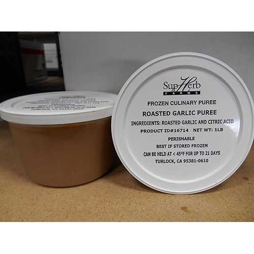 SupHerb Farms Roasted Garlic Puree, 1 Pound -- 4 per case.
