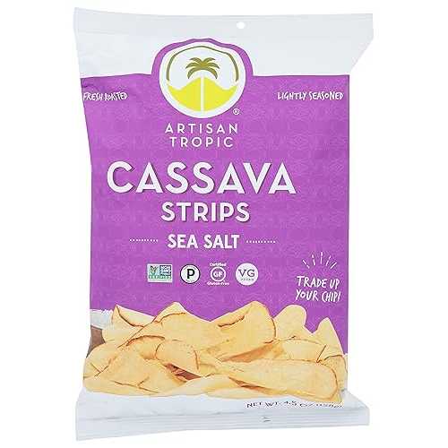 Artisan Tropic Cassava Strips Sea Salt, 4.5 Oz (Pack of 12)