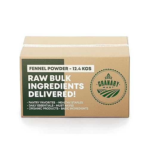 Natural Fennel Seed Powder by Granary Mart Natural \u0026 Gourmet Spice Perfect Addition to Tea/Drinks/Roast/Rubs/Bakes/ - Cooling Properties - Affordable Bulk Rate 27.5lbs. Bulk Bag