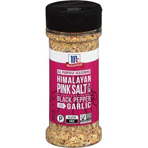 McCormick Himalayan Pink Salt with Black Pepper and Garlic All Purpose Seasoning, 6.5 薬局衡オンス (Pack of 6)