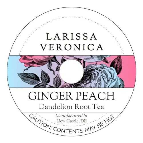 Larissa Veronica Ginger Peach Dandelion Root Tea (Single Serve K-Cup Pods) (12 pods, ZIN: 572819)