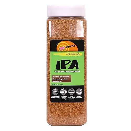 Dizzy Pig IPA Hop-Infused Seasoning Rub Blend (Quart Shaker) - Seasons Around 120lbs of Food - Hand Made インチ the USA - MSG Free, Gluten Free
