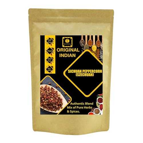 EDZZEL Unique Premium Indian Organic Sichuan Peppercorns (Szechuan) Plant Based, Vegan, Gluten Free-100 GRAM (Pack Of 2)