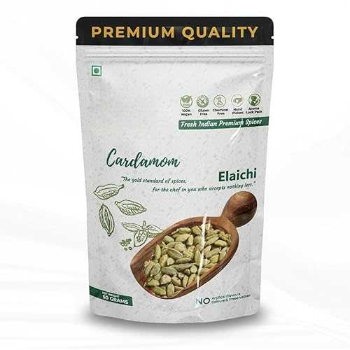 Generic Superior Grade Whole Green Cardamom (Elaichi) 8MM BOLD Size / Large Size / Aromatic Green Pods, Non-GMO - Perfect for Culinary \u0026 Aromatic Uses - 50 gm