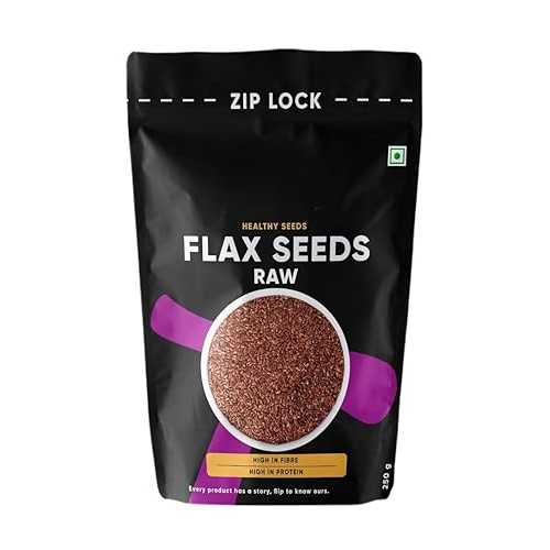 Generic Flax Seeds Alsi Seeds for Hair Growth / Raw, for Eating / Source of Iron \u0026 Dietary Fibre / Source of Iron / Rich インチ Protein - 250 gm