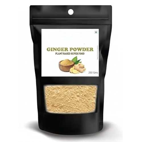 Generic Organic Ginger Powder With High Gingerol Content / Non GMO, Gluten Free \u0026 No Preservatives, Perfect For Cooking, Baking, Smoothies, and Teas - 250 gm