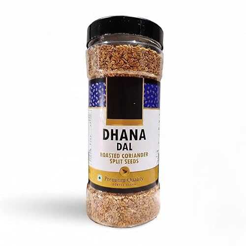 Generic Natural Premium Roasted Dhana Dal / Salty Coriander Seeds / Dhana Dal / Coriander Split Roasted Seeds - 200gm