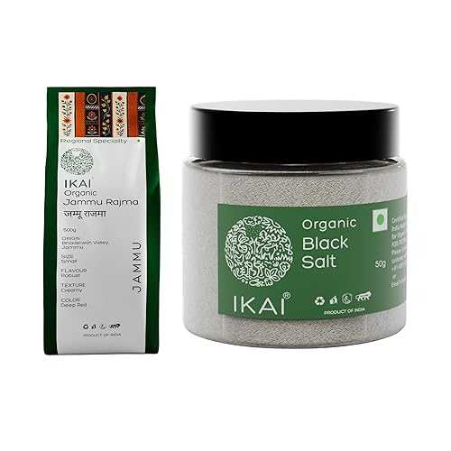 IKAI Organic Jammu Rajma + Natural Black Salt / (Combo Pack)