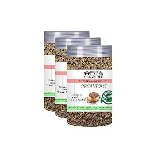 Blessfull Healing Organic Cumin Seeds 100 Gram (3.52 薬局衡オンス) Each (Pack Of 3) \u003d 300 Grams, Vegan