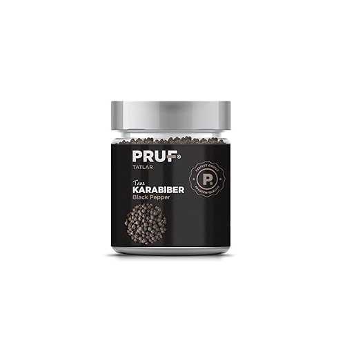 SODEF Whole Black Peppercorns 180g Glass Jar -, Freshly Ground Flavor, Essential Kitchen Spice for Culinary Excellence