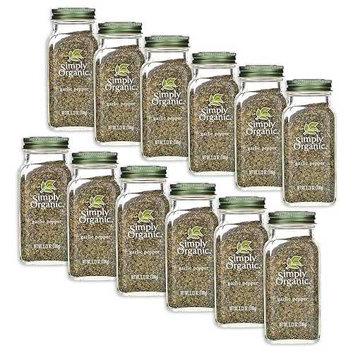 PGONA Simply Organic Garlic Pepper, Certified Organic / 3.73 薬局衡オンス / Pack of 12