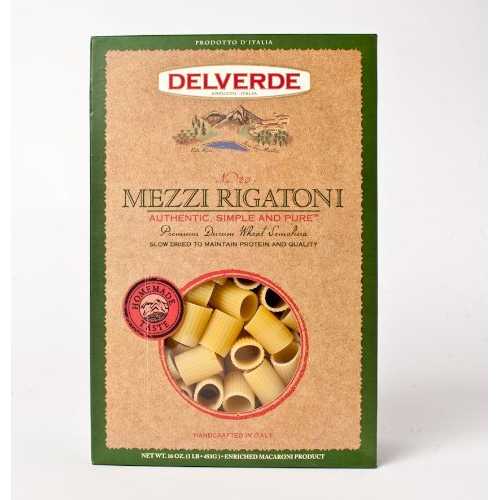 Delverde Mezzi Rigatoni, 1-Pound (Pack of 12)