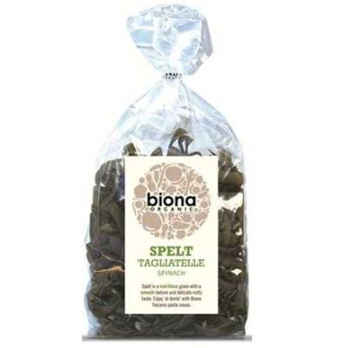 Biona Spelt Spinach Artisan Tagliatelle - Rolled Organic 250g-2 Pack