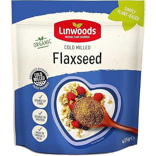 Org Milled Flaxseed (425g) - ( x 5 Pack) by LINWOODS