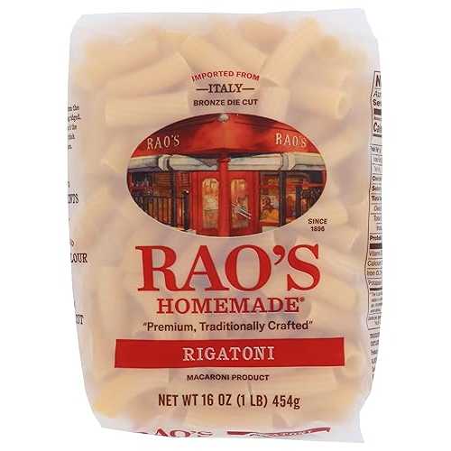 Rao\u0027s Homemade Rigatoni Pasta, Non-GMO, 16 Oz (Pack of 6)