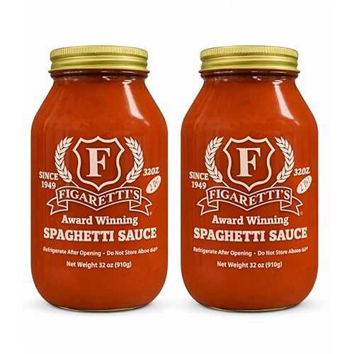 Figaretti\u0027s Award Winning Spaghetti Sauce, Authentic Family Recipe, Perfect Blend of Taste \u0026 Health, All-Natural, Vegan \u0026 Gluten-Free, 32 Oz (2 Pack)