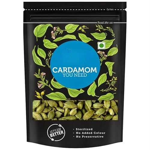 Generic Whole Green Cardamom (Elaichi) Large Size / Aromatic Green Pods, Non-GMO - Perfect for Culinary \u0026 Aromatic Uses -50 gm