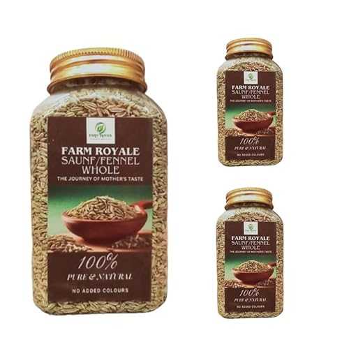 Farm Royale Fennel/Saunf whole 1+1+1 Combo-(200gm +200gm + 200gm) - 100% Natural, No Added Colors or Flavors/Digestive mouth freshner Premium Export Quality