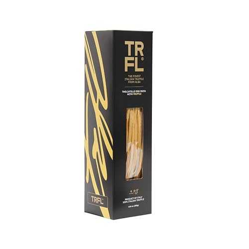 TRFL - Black Truffle Tagliatelle Pasta with 7% Real Truffle インチ Every Strand, Egg Noodles Extra Wide, Unique Gourmet Food Handcrafted インチ Alba, Italy, Ideal Gifts for Foodies, 4 Servings, 8.8 薬局衡オンス (250 g)