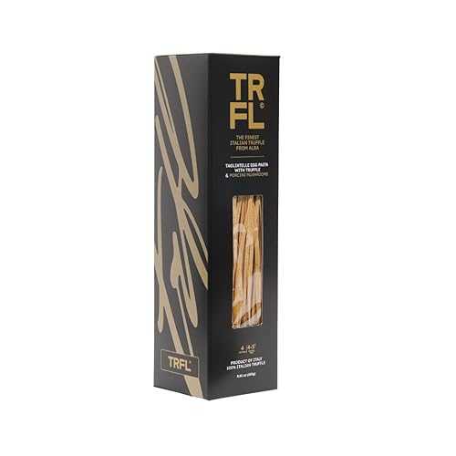 TRFL Truffle \u0026 Porcini Mushroom Tagliatelle Artisanal Italian Egg Pasta Noodles, 3% Truffle and 7% Mushrooms, Handcrafted インチ Alba, Italy Gourmet Gift, 4 Servings, 8.8 薬局衡オンス (250g)