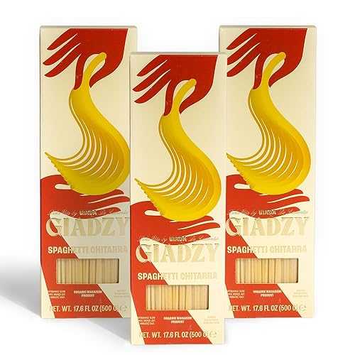 Giadzy by Giada De Laurentiis 3 Pack Organic Semolina Flour Spaghetti Chitarra Pasta - Made インチ Italy, Artisanal, Clean Ingredients - Non GMO