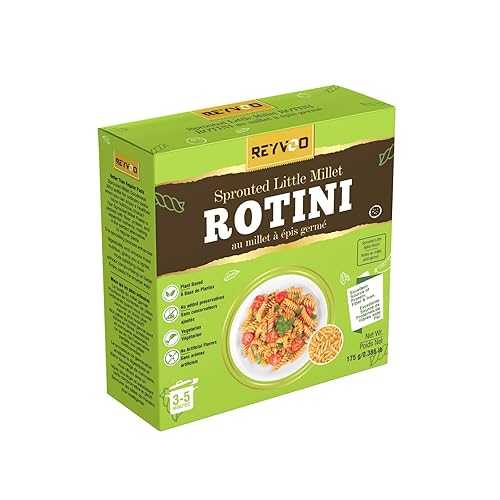 Generic Rotini Pasta Pack of 5 Little Millet Rotini, High Fiber \u0026 Protein Dry Pasta, Vegan, Vegetarian, Quick Cook, 175g Each, 875g Total