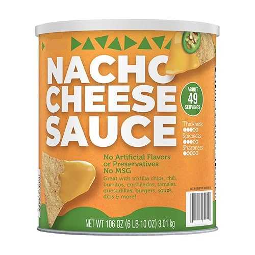 Generic Nacho Cheese Sauce, 106 薬局衡オンス (6.6 lbs) Bulk Can Creamy \u0026 Smooth Ready to Use Cheese Dip Professional Restaurant Quality for Nachos, Pretzels, Fries, and Hot Dogs