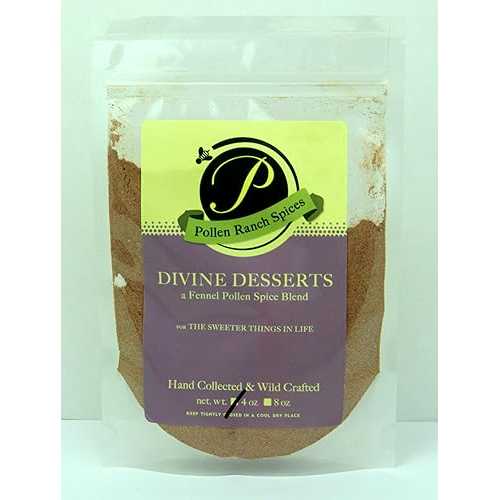 Pollen Ranch Divine Desserts Seasoning Fennel Pollen Spice Blend - Seasoning Blend, Resealable Pouch, 4 Oz