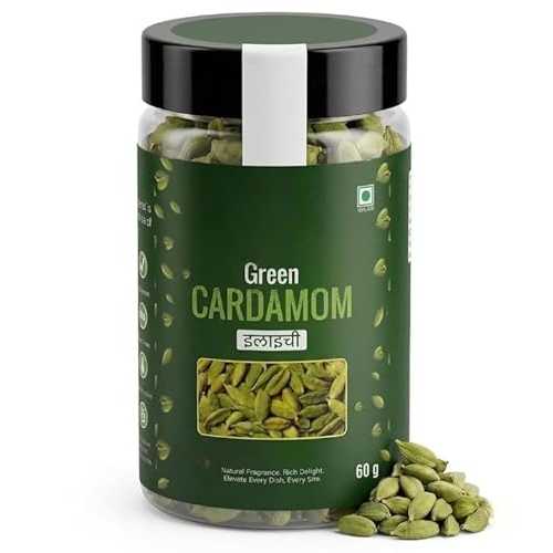 Generic Green Cardamom,60g, (8+ 粍) / Whole Cardamom, Bold Size, Aromatic, Natural Spice / Perfect for Tea, Sweets \u0026 Cooking / Fresh Handpicked Quality