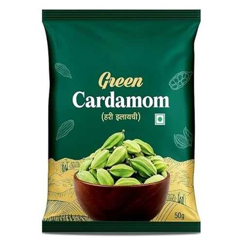 Generic Green Cardamom Whole Elaichi 50 g / 8-9 粍 Size / Pack of 1 / Sabut Hari Elaichi / Rich Aroma \u0026 Natural Freshness / Source from kerala