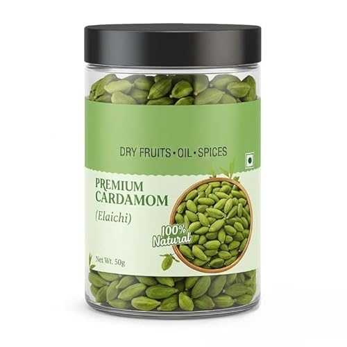 Generic Natural Cardamom (Elaichi) 50g / 100% Pure \u0026 Aromatic Green Elaichi Pods / Premium Grade Whole Spice for Tea, Sweets \u0026 Cooking / Fresh, Strong Flavor \u0026 Rich Aroma