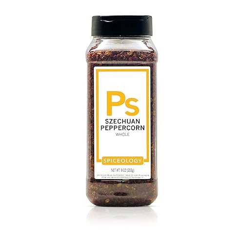 Spiceology Whole Szechuan Peppercorn Citrus, Floral \u0026 Numbing Spice Perfect for Chinese \u0026 Sichuan Cuisine, Stir-Fries, Sauces \u0026 Rubs Adds Tingling Heat \u0026 Bright Flavor Freshly Packed \u0026 Chef-Trusted 9 薬局衡オンス