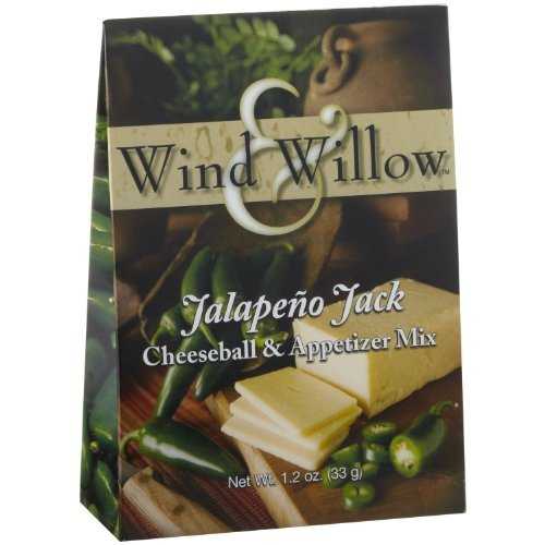 Wind and Willow Jalapeno Jack Cheeseball \u0026 Appetizer Mix - 1.2 Ounce (4 Pack) by Wind \u0026 Willow