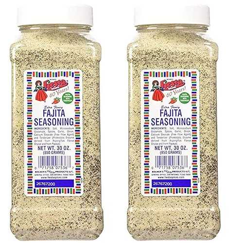 Bolner\u0027s Fiesta Extra Fancy Fajita Seasoning, 30-Ounce Plastic Canister (30 Ounce (2-Bundle))