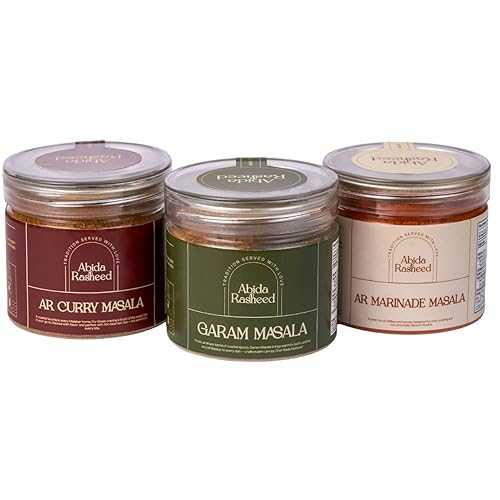 Homemade Curry Masala (100 G), Marinade Masala (100 G) Garam Masala (50 G) Combo by Chef Abida Rasheed Kerala Traditional Style Preservative Free Masala Powder / Pack of 3