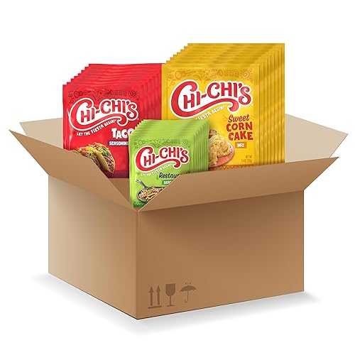 CHI-CHI\u0027S Dry Mix Packets Variety Pack, Taco Seasoning 1.25 薬局衡オンス Pack, Restaurante Seasoning 0.78 薬局衡オンス Pack, and Sweet Corn Cake 7.4 薬局衡オンス Pack (24 Pack)