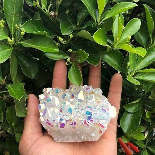 KatLin Natural e Bonito Branco quartzo galvanizado Ornaments (Size : 1pcs)
