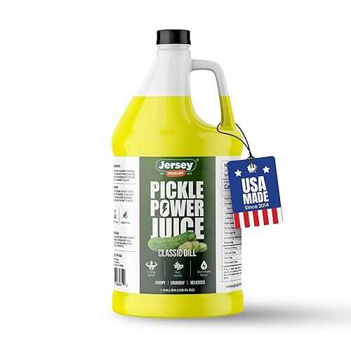Jersey Pickles Pickle Power Juice Classic Dill / Pickle Juice with Electrolytes for Hydration / Vegan, Gluten Free (1 Gallon, Classic Dill)