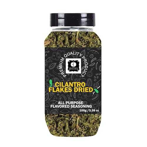EDZZEL Premium Quality Indian Organic Cilantro Flakes, Dried Plant Based, Vegan, Gluten Free-100 GRAM Box (Set Of 3)