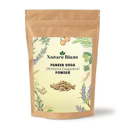 Nature Blaze Indian Rennet / Paneer Doda / Paneer Doda Phool / Paneer Dodi / Withania Coagulans With Nature\u0027s Goodness (Paneer Doda Powder-200 Gm/7.0 Oz)
