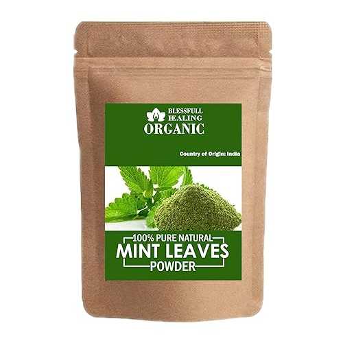Blessfull Healing Organic 100% Pure Natural Mint Leaves Powder / 100 Gram / 3.52 薬局衡オンス