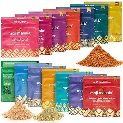 Moji Masala Indian Spice Gift Set 14 Authentic Masala \u0026 Curry Blends Premium Indian Seasoning Kit for Easy Homemade Indian Cooking Perfect Spice Variety Gift for Food Lovers \u0026 Home Chefs