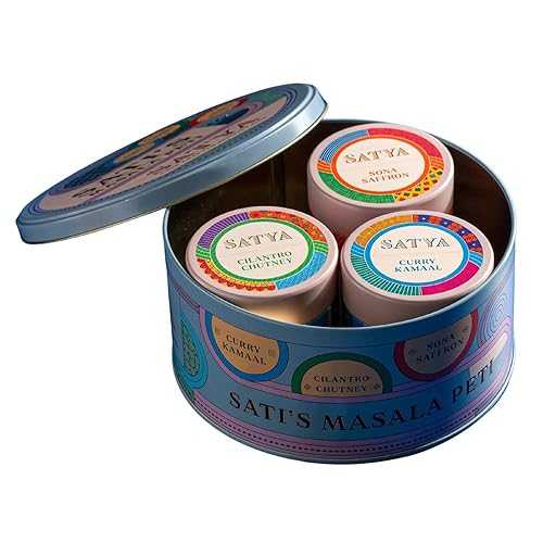Satya Blends Indian Spice Gift Set (Pack of 3) Cilantro Chutney, Curry Kamaal \u0026 Sona Saffron Seasoning Mixes Vegan, Gluten Free, No Added Dyes, Low Sodium Indian Spice Combo